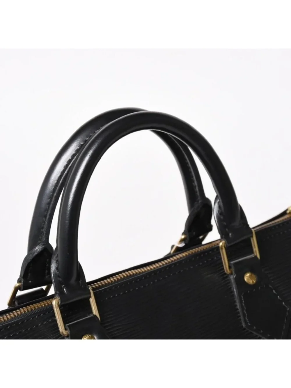 Louis Vuitton Speedy 30 Handbag Epi Leather Black Gold